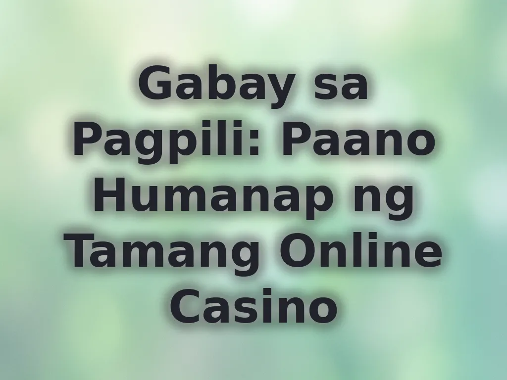 Gabay sa Pagpili